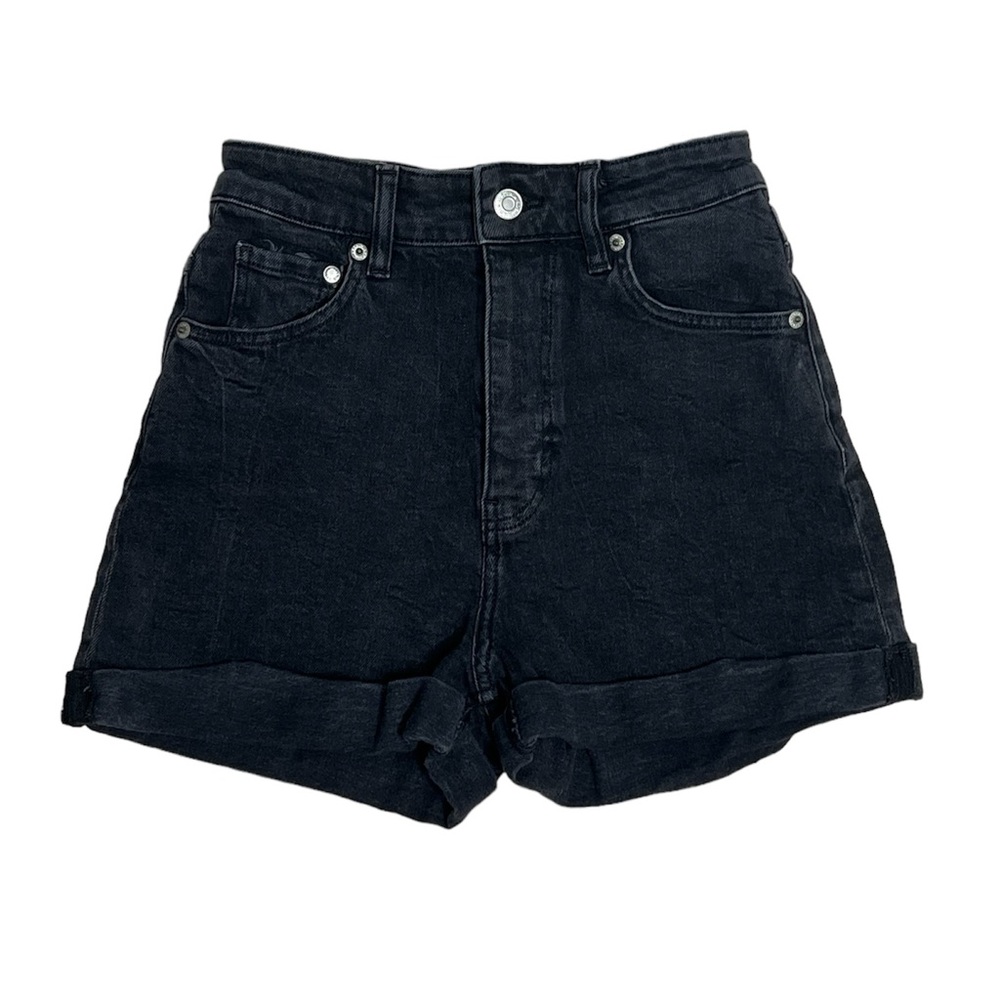 H&M High Rise Denim Jean Mom Shorts, Size 2